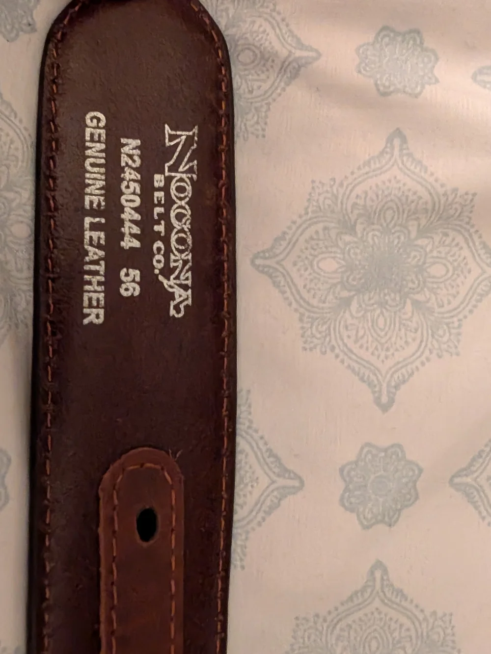 Nocona Leather Men's Belt - Brown Classic Style Big And Tall Size 56